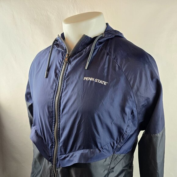 Penn State Jacket Womens Large Blue Windbreaker Colosseum Full Zip Vented Light - Picture 5 of 11